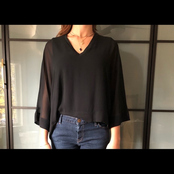 Zara sheer black top - Picture 1 of 3
